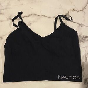 Nautica Black Adjustable Strap Sports Bra